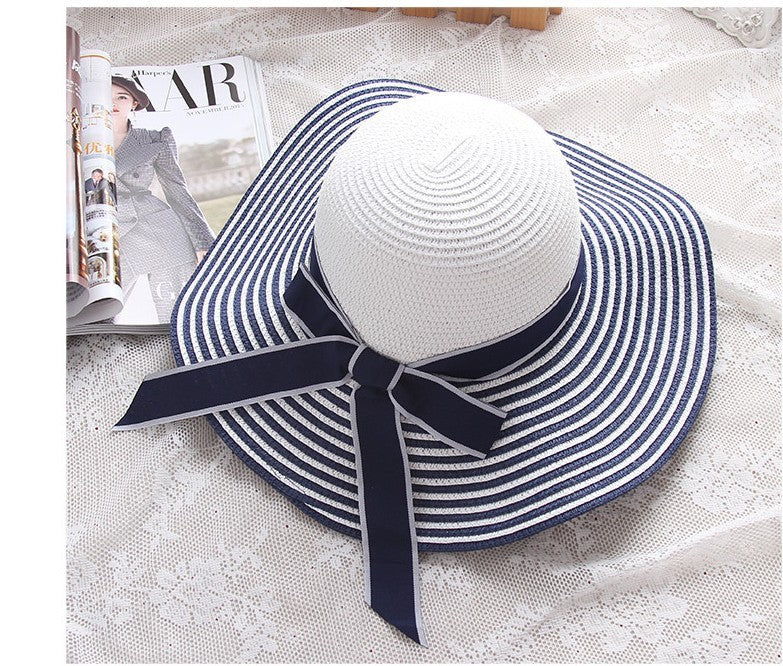 Women Straw Beach Hat Wide-Brim Cap