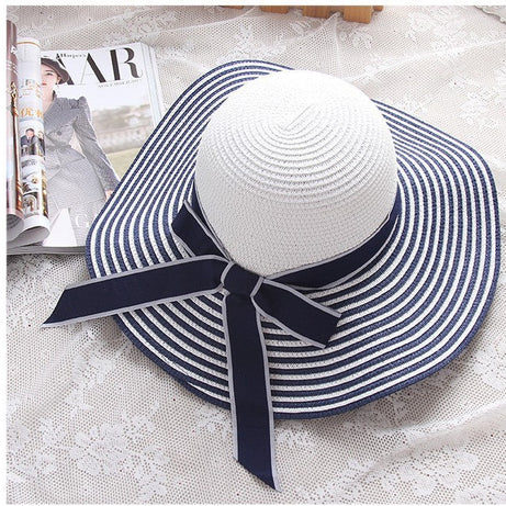Women Straw Beach Hat Wide-Brim Cap