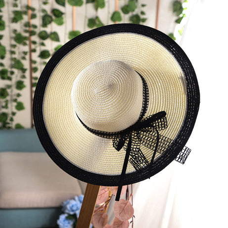 Women Straw Beach Hat Wide-Brim Cap