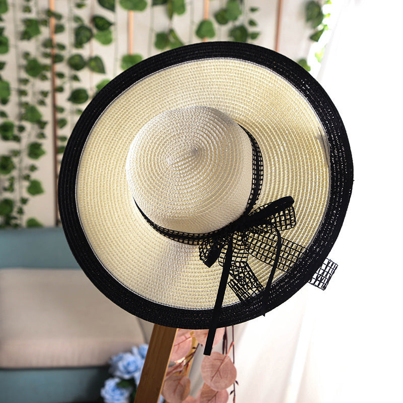 Women Straw Beach Hat Wide-Brim Cap