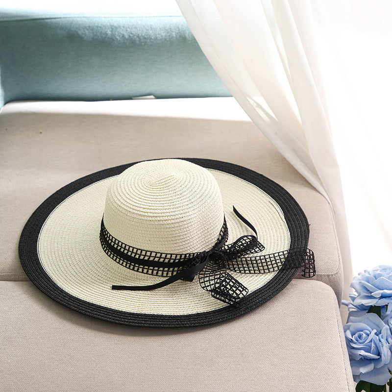 Women Straw Beach Hat Wide-Brim Cap