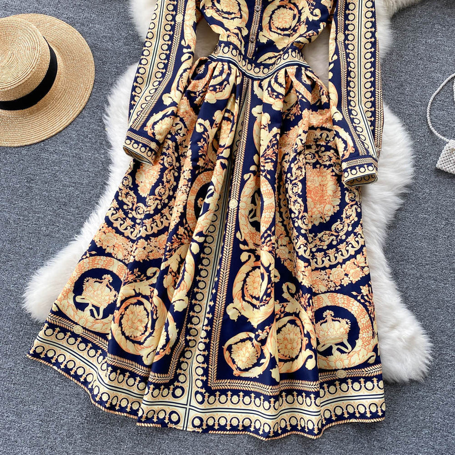 All-match Waist-slimming Dress With Gentle Wind And Big Swing